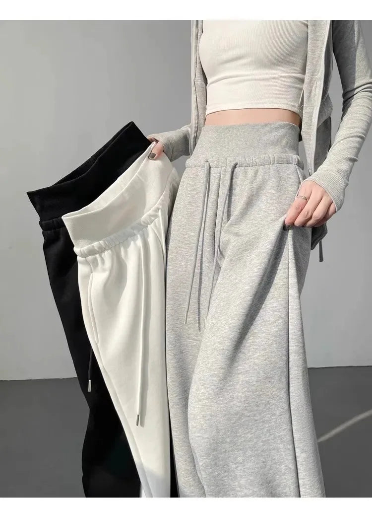 Elegant Women's Pants Palazzo Flared Wide Killer High Waist OL Ladies Career Long Trousers - Matrix-studios.com