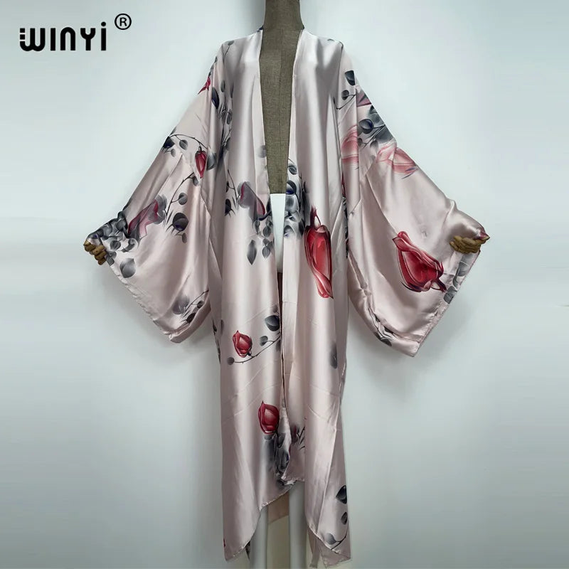 Europe WINYI new tunic bikini sweet lady pink boho Cardigan stitch Cocktail sexcy Boho Maxi Holiday Batwing Sleeve KIMONO mujer - Matrix Studios