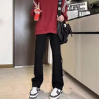 American Retro Long Row Button Design Men's Jeans High Street Loose Wide Leg Floor-Length Trousers Trendy Casual Jeans - Matrix Studios