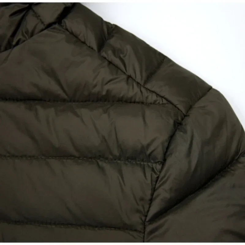 Down Jacket Men's 2024 New 90% White Duck Down Super Light Down Jacket Men's Lightweight Thermal Coat Hooded Feather Coat - Matrix Studios