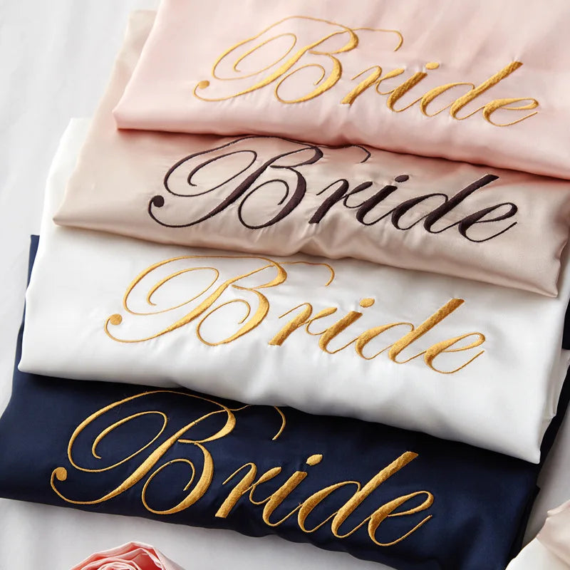 Wedding Bride Bridesmaid Robe Dressing Gown Sexy Women Bathrobe Nightgown Short Sleepwear Casual Flower Kimono Geisha M L XL - Matrix-studios.com