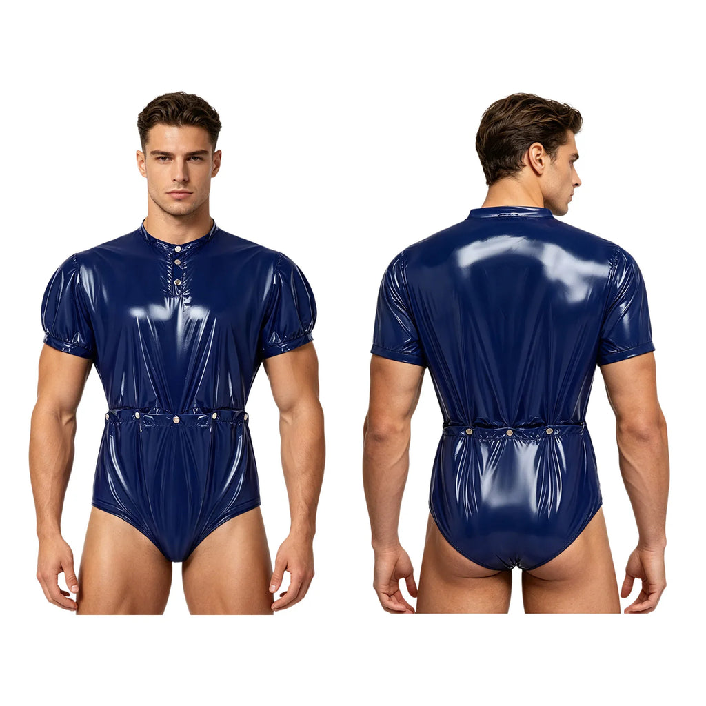 Men Women Waterproof Glossy Bodysuit Leak-proof Washable Diaper Cover Elderly Bedridden Special Needs Adaptive Jumpsuit Swimwear - Matrix Studios