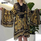 Europe WINYI New Tunic Bikini Sweet Lady New Boho Cardigan Stitch Cocktail Sexy Boho Maxi Holiday Long Sleeve KIMONO Mujer - Matrix Studios