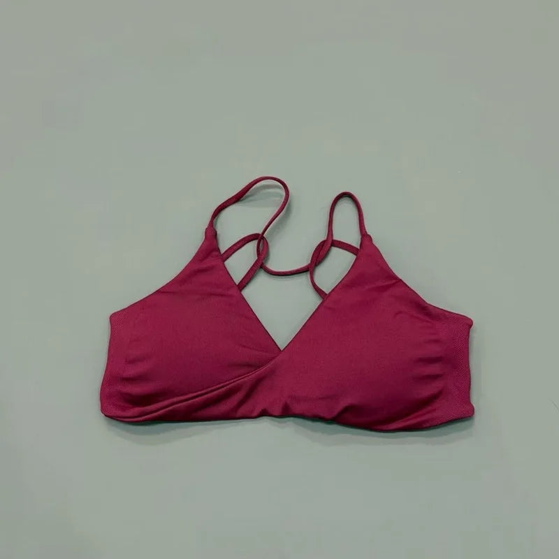 HISTELLO Vision Sports Bra Women Yoga Underwear Gym Running Exercise Backless Bra High Support Active Wear Fitness Workout Top - Matrix Studios