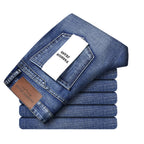 Wthinlee 8 Models Spring Autumn Business Jeans Men Casual Straight Stretch Fashion Classic Work Denim Trousers Brand Clothing - Matrix Studios