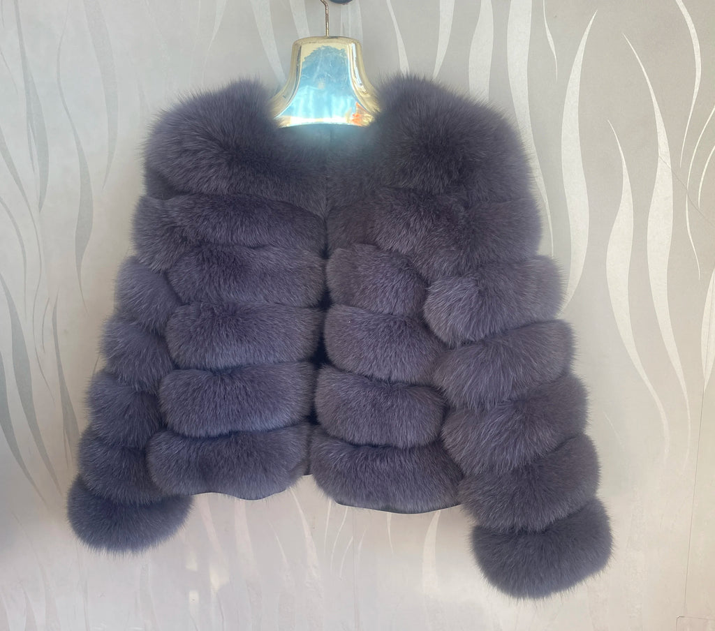Style Real Fur Coat 100% Natural Fur Jacket Female Winter Warm Leather Fox Fur Coat High Quality Fur Vest - Matrix Studios