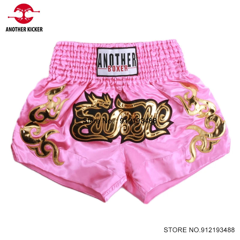 Muay Thai Shorts 2024 New Boxing Shorts Women Men Child Embroidery Kickboxing Training Pants Sanda Martial Arts Fight Equipment - Matrix Studios