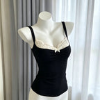 2000s American Vintage Sexy Leopard Camis Y2k Harajuku Slim Lace Patchwork Tanks Summer Streetwear Beach Party Sleeveless Tops - Matrix-studios.com