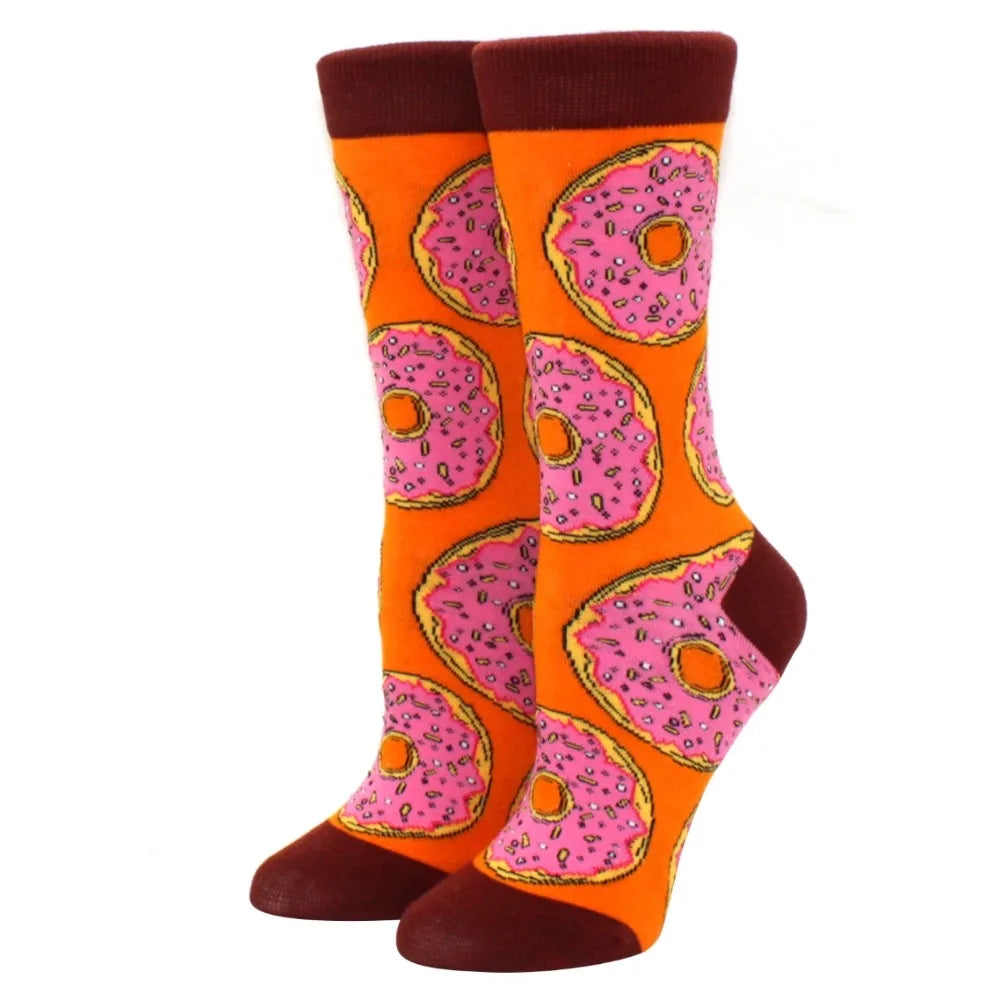 Novelty Woman Socks Harajuku Cotton Funny Happy Cartoon Cat Dog Pattern Unisex Socks Men Novelty Kawaii Socks - Matrix Studios
