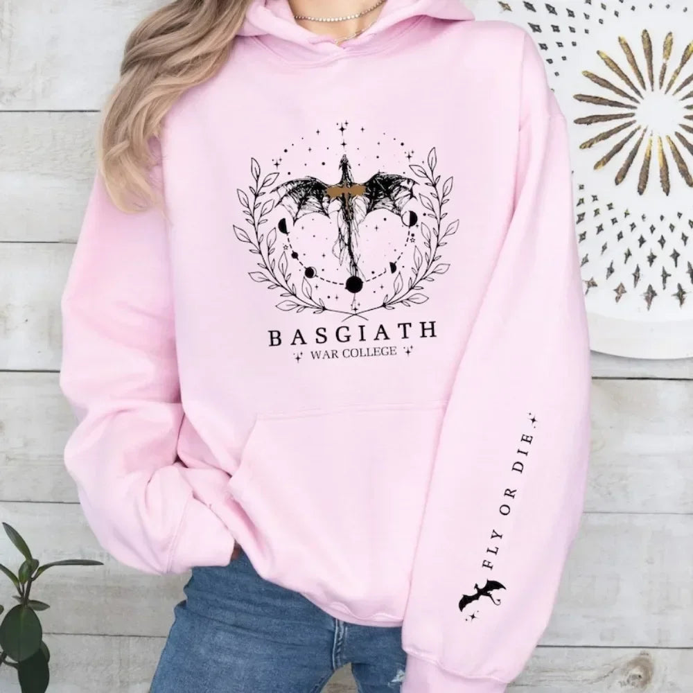 2025 Women's Fall/Winter Hoodie Fourth Wing Sweatshirt Basgiath War College Dragon Knight Hoodie Fantasy Gift unisex Pullover - Matrix Studios