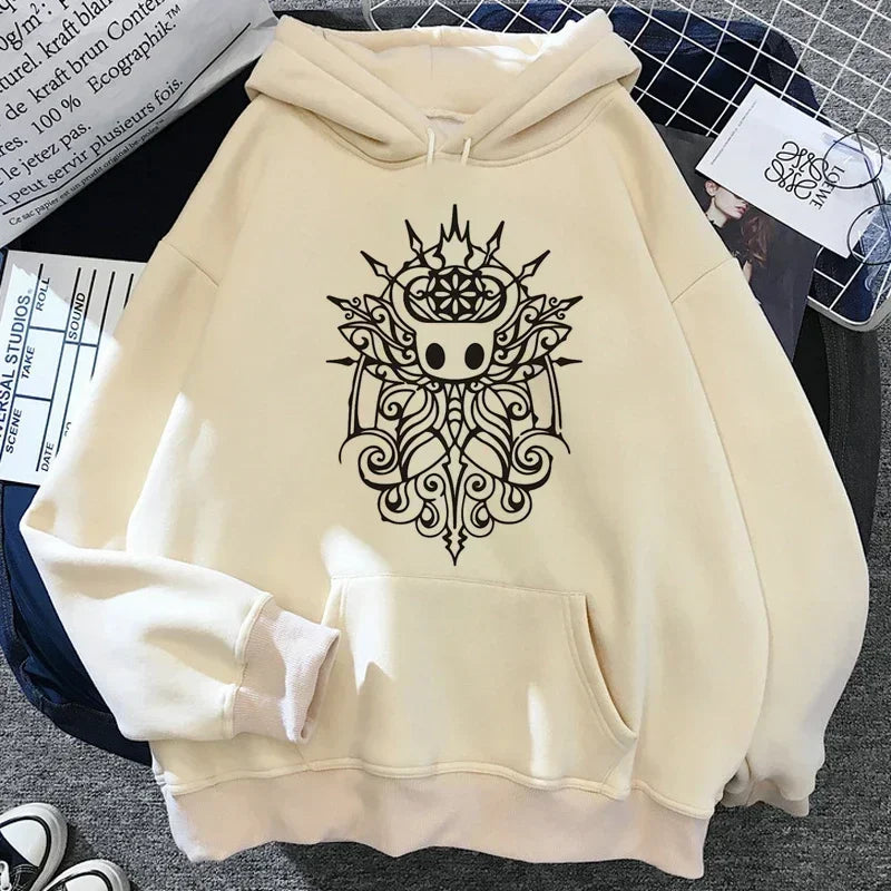 Hollow Knight Hoodies Men Korea Ulzzang Grunge Y2k Aesthetic Fmale Autumn and Winter Pullover Hoddies Graphic Streetwear - Matrix Studios