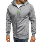 Men's Hoodies Long Sleeve Sweatshirt Zipper Design Hooded Sweatshirt for Men Clothing Sportswear Slim Fit Casual Jacket - Matrix Studios