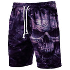 Fashion Horror Skull Pattern Beach Shorts For Men Fashion Summer 3D Printed Swim Trunks Loose Streetwear Hip Hop Short Pants