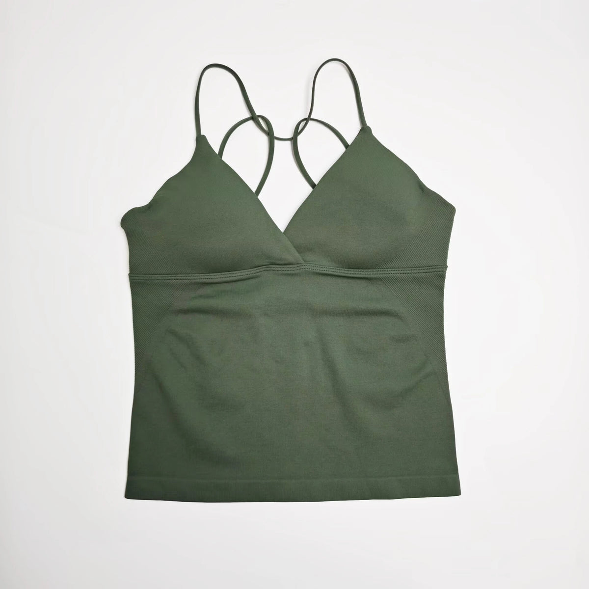 NCLAGEN Vision Twist Front Longline Top Women's Seamless Thin Straps Yoga Gym Workout Vest Running Tank Tops Fitness Clothing - Matrix-studios.com