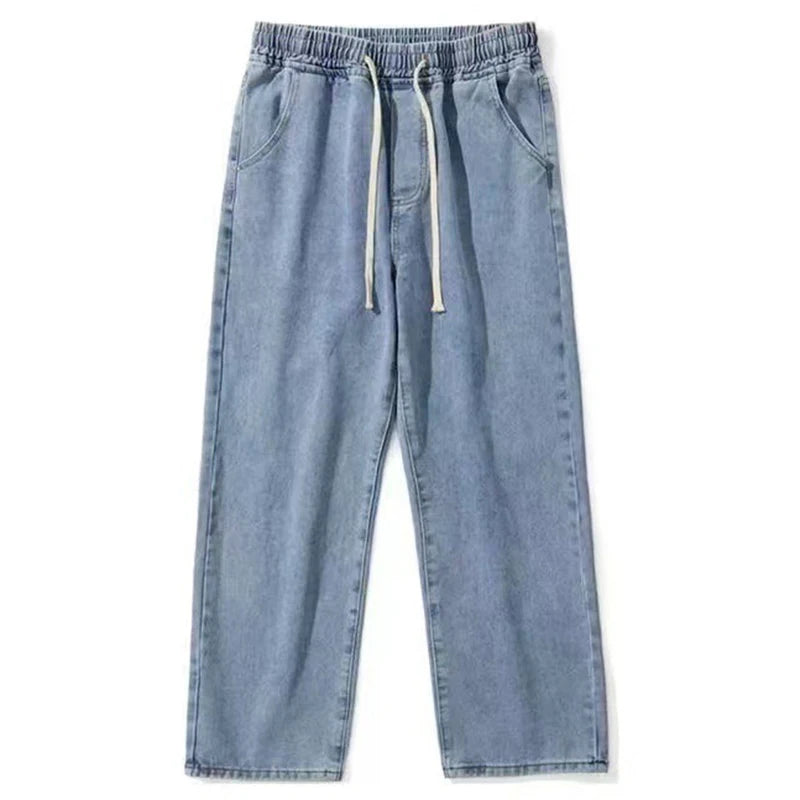 Boyfriend Vintage Fashion Straight Casual Loose Denim Cargo Pants Men Designer Prints Star Jeans Streetwear Loose Wide Leg Jeans - Matrix Studios