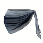 Chiffon Material Beach Dress UPF Protection Short Length Sarongs Gradient Color Breathable Quick-Dry Swimsuit Coverups - Matrix Studios