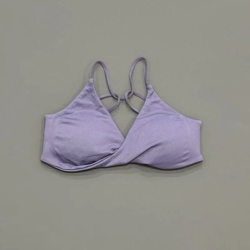 HISTELLO Vision Sports Bra Women Yoga Underwear Gym Running Exercise Backless Bra High Support Active Wear Fitness Workout Top - Matrix Studios