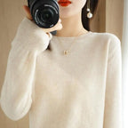 Autumn And Winter Thin Sweater Women's Round Neck Pullover Casual Knitted Top Women's Short Underlay Fashion 18 Colors - Matrix Studios