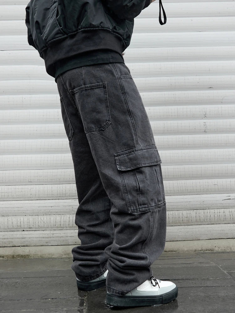 Y2k New Baggy Jeans Male Hip Hop Harajuku Trousers Wide Leg Denim Pants Men's Jeans Streetwear Korean Oversize Cargo Pants - Matrix Studios