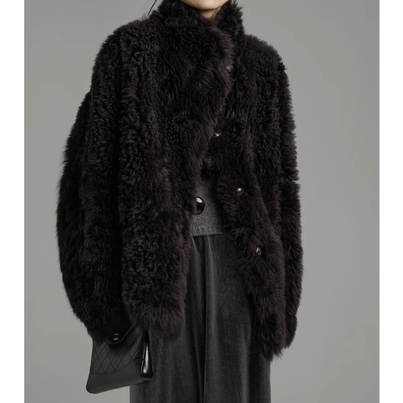 AYUNSUE Natural Sheepskin Fur Coat Women 2025 Real Leather Jacket Winter Jackets Luxury Clothing Female New Style Шуба Женская - Matrix Studios