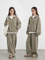 CHIC VEN Women Sweatsuit Loose Casual New Granular Velvet Stand Collar Female Top Pants Set for Woman Sport Autumn Winter 2025 - Matrix-studios.com
