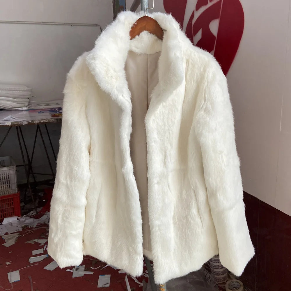 Fancy Rani Real Fur Coat Women Natural Rabbit Winter Jacket Leather And Fur Women's Long Clothing Female Outerwears With 2025 - Matrix Studios