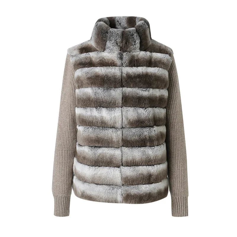 Street Faux Fur Patchwork Jacket Women Design Sense Long Sleeves Casual Female Coat 2025 Autumn Winter Lady Streetwear New - Matrix Studios