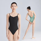 Girls Women Ballet Leotards Spaghetti Strap Camisole Dance Leotard Low Back Gymnastic Dance Bodysuit with Lining Ballet Bodysuit - Matrix-studios.com