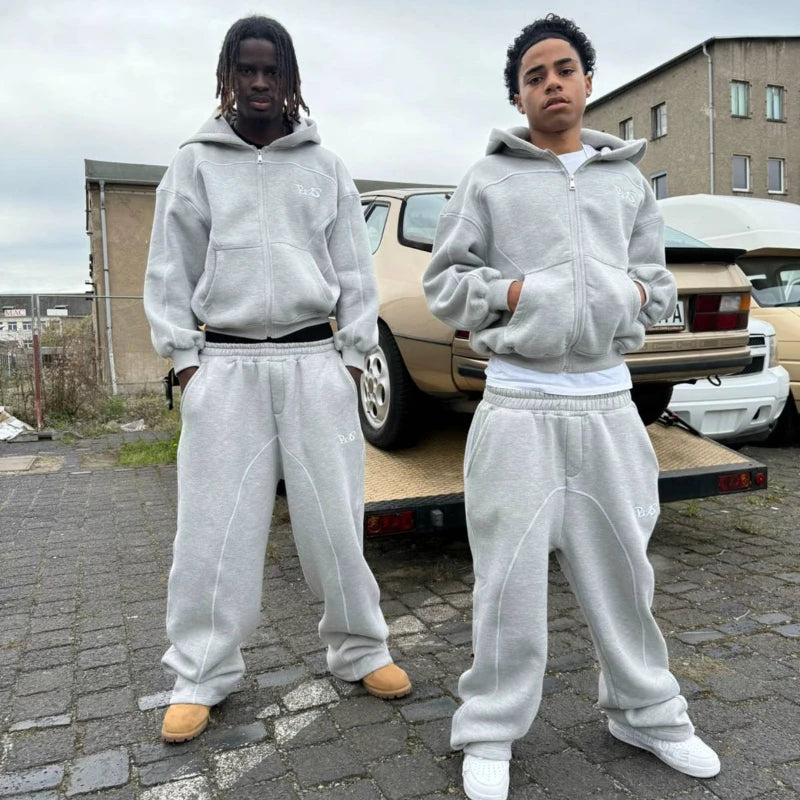 2025 Street Hip-hop Goth Harajuku Fashion Versatile Straight Wide-leg Pants Men American Retro Y2K Casual Loose Trousers Women