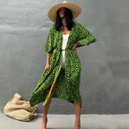 Beach Cover Ups for Swimwear Women Black Tie Dye Kimono Swimsuit Cape Summer Dress 2022 Beachwear Outfits Sales - Matrix Studios