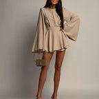 Fashion Women Rompers Sexy Backless High Waist Female Jumpsuit Playsuits Butterfly Sleeve Dress Shorts Casual Summer Ropa Mujer - Matrix Studios