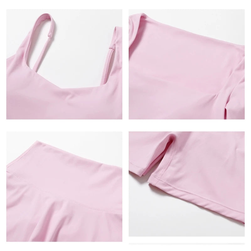 Summer 2PCS Yoga Suit Sports Set Women Quick-Dry Gym Set Women Tracksuit Running Workout Long Sleeve Sports Shirt Yoga Clothing - Matrix-studios.com