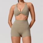 Summer 2PCS Yoga Suit Sports Set Women Quick-Dry Gym Set Women Tracksuit Running Workout Long Sleeve Sports Shirt Yoga Clothing - Matrix-studios.com