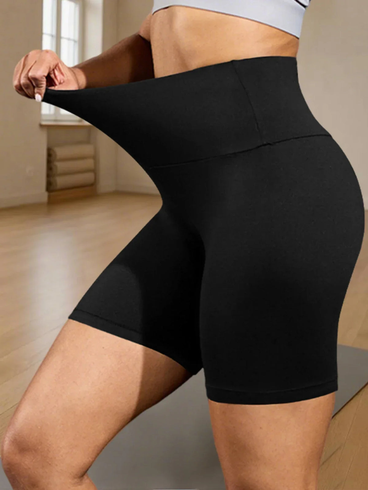 Women's High Waisted Biker Shorts Super Soft Tummy Control No See Through Workout Yoga Running Athletic Push Up Gym Fitness - Matrix Studios
