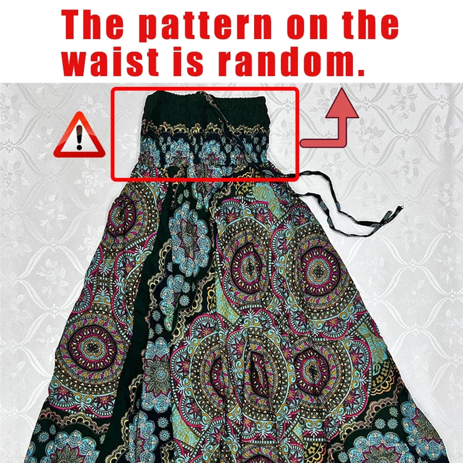 Bohemian Pants Women Pantalones Mujer Hippie High Waist Rayon Harem Baggy Boho Yoga Beach Wear Pour Femme Calca Feminina Printed - Matrix Studios