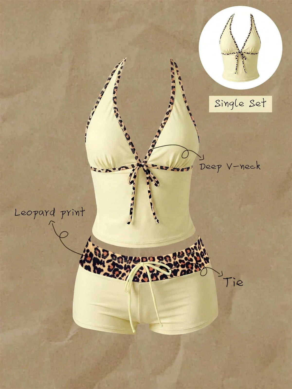 Kawaii Pink Dot Bikini Shorts Bowknot Halter Backless Swimsuit Deep V Swimwear Women's Bikinis and Tankinis Vacation Outfit Sets - Matrix-studios.com