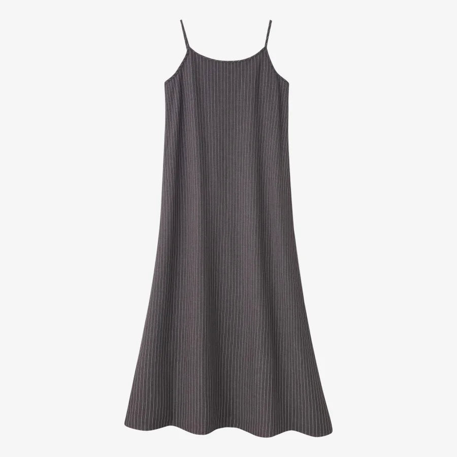 AS AW25 pinstripe collection slip dress + knit mockneck top + embroidery cableknit + stripe pleat skirt - Matrix-studios.com