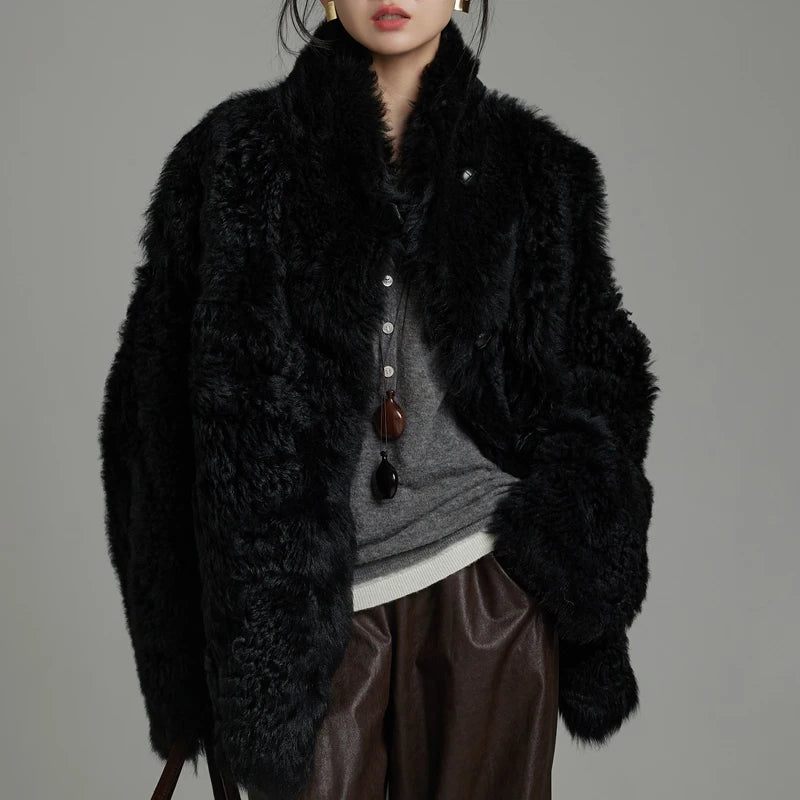 AYUNSUE Natural Sheepskin Fur Coat Women 2025 Real Leather Jacket Winter Jackets Luxury Clothing Female New Style Шуба Женская - Matrix Studios