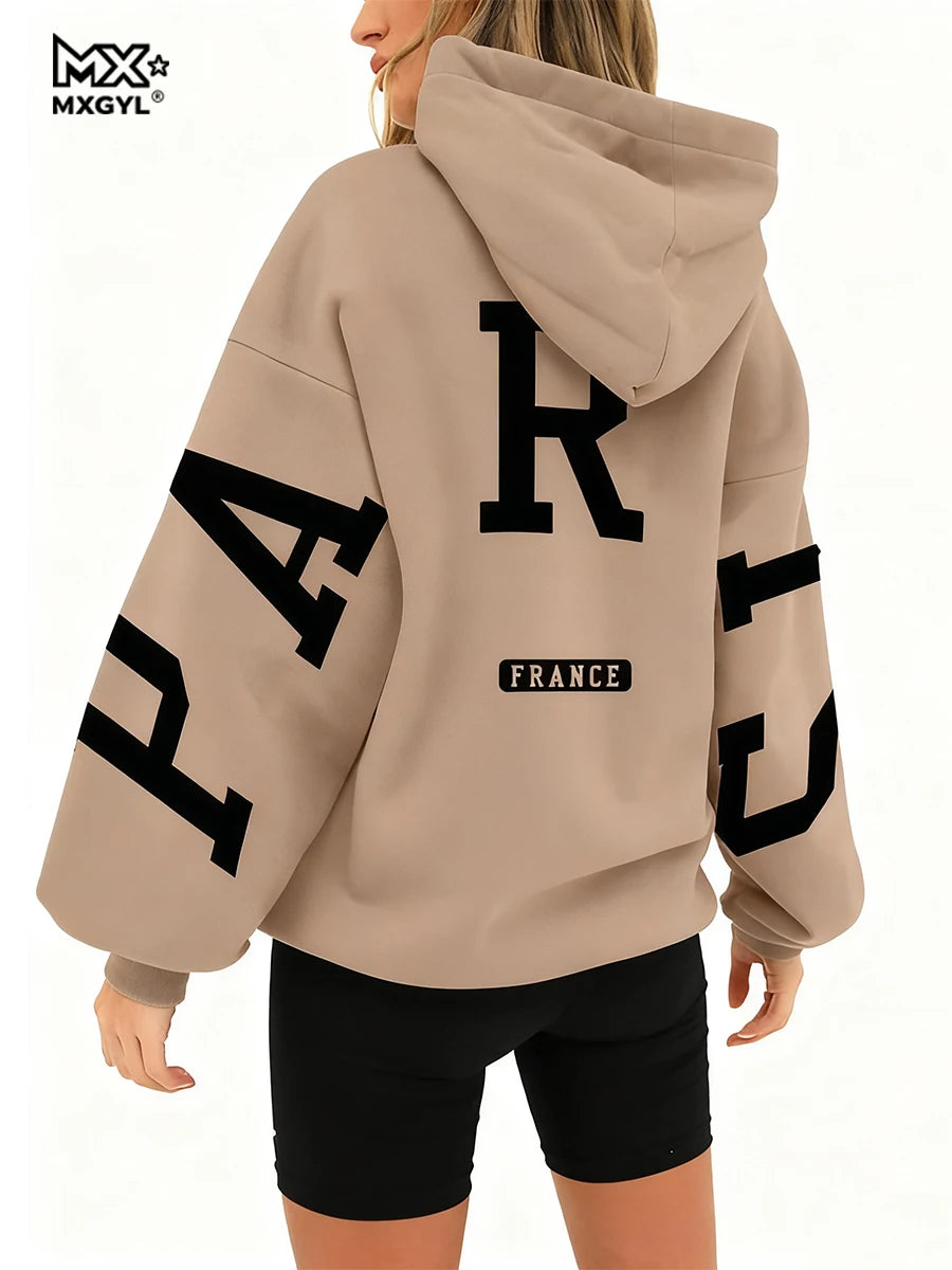 European And American Loose Casual Pullover Hoodie Sweatshirt Coat Printed Letter Pattern High Street Hip-Hop Trendy Men Women - Matrix Studios