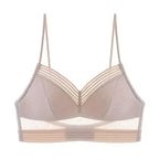 U-Shaped Backless Beautiful and sexy Bra Plus Size Lace Bra, Women's Invisible No Steel Ring Fashion Triangle Cup Bra - Matrix Studios