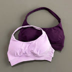 Sports Bra Women Seamless Yoga Halter Bra Top High Support Open Back Bra Fitness Push-up Activewear Workout Gym Underwear - Matrix-studios.com