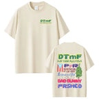 Rapper Bad Bunny T-shirt Debi Tirar Mas Fotos DTMF World Tour T Shirts Men's Women Fashion Vintage Hip Hop T-shirts Streetwear - Matrix Studios