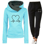 Woman Tracksuit Two Piece Set Winter Warm Hoodies+Pants Pullovers Sweatshirts Female Jogging Woman Clothing Sports Suit Outfits - Matrix-studios.com