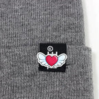 Autumn and Winter Versatile Solid Color  Hat For  Outdoor Warmth and Cold Hat Hip-Hop Fashion Embroidered Knitted Hat