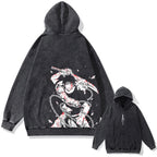Japanese Anime Jujutsu Kaisen Print Hooded Pullover Men Hip Hop Sweatshirt Vintage Hoodie Harajuku Cotton Sweatshirts - Matrix Studios