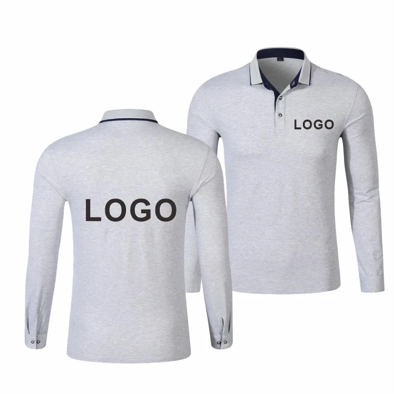 Long Sleeve Polo Shirt 2023 New Casual Long Sleeve Top Personal Company Custom Embroidery Men and Women Polo Shirt Long  Sleeve - Matrix-studios.com