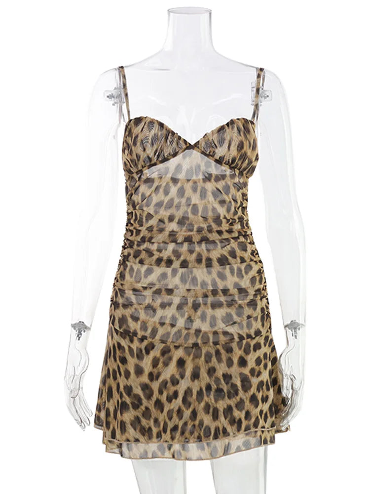 CNYISHE Leopard Pints Camisoles Sheath Fashion Women Dresses Sxexy Club Chic Bodycon Party Casual Outfits Female Vestidos - Matrix-studios.com