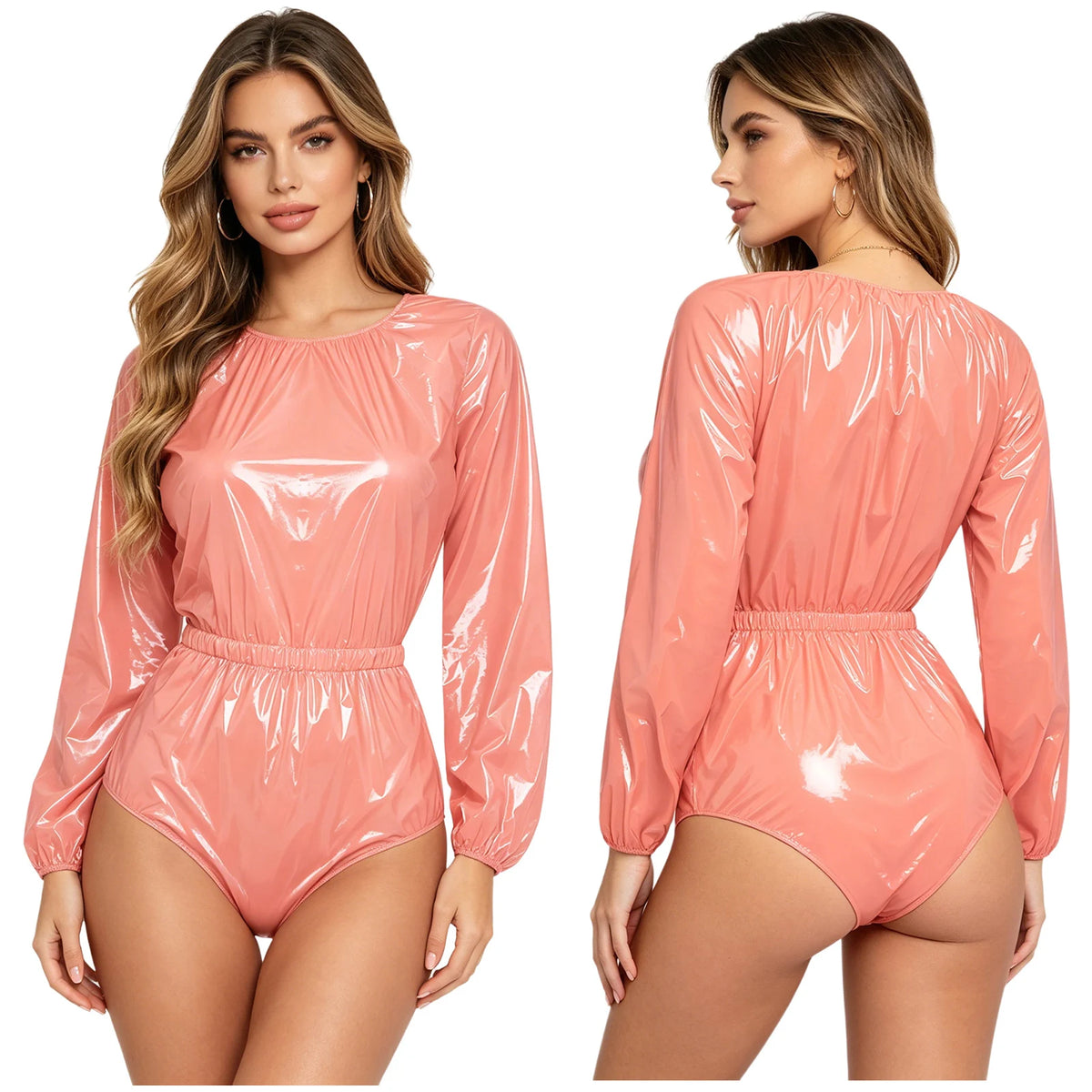 Men Women Waterproof Glossy Bodysuit Leak-proof Washable Diaper Cover Elderly Bedridden Special Needs Adaptive Jumpsuit Swimwear - Matrix Studios