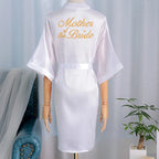 Wedding Bride Bridesmaid Robe Dressing Gown Sexy Women Bathrobe Nightgown Short Sleepwear Casual Flower Kimono Geisha M L XL - Matrix-studios.com