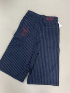 Women's Light Blue Calf Length Cargo Jeans Harajuku Y2k Baggy Denim Trousers Japanese 2000s Oversize Jean Pants Vintage Clothes - Matrix-studios.com